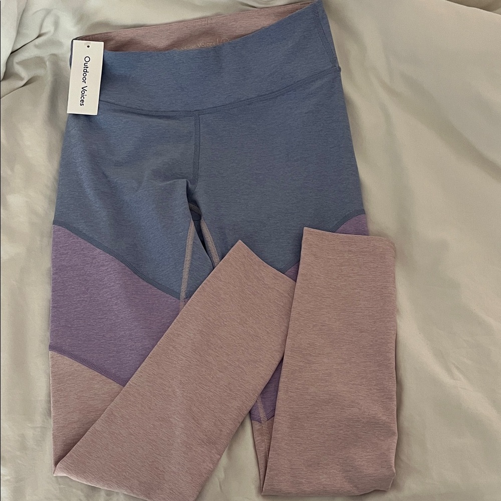 Outdoor Voices Blue and Purple Leggings